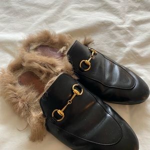 Gucci Princetown Loafers with Fur
